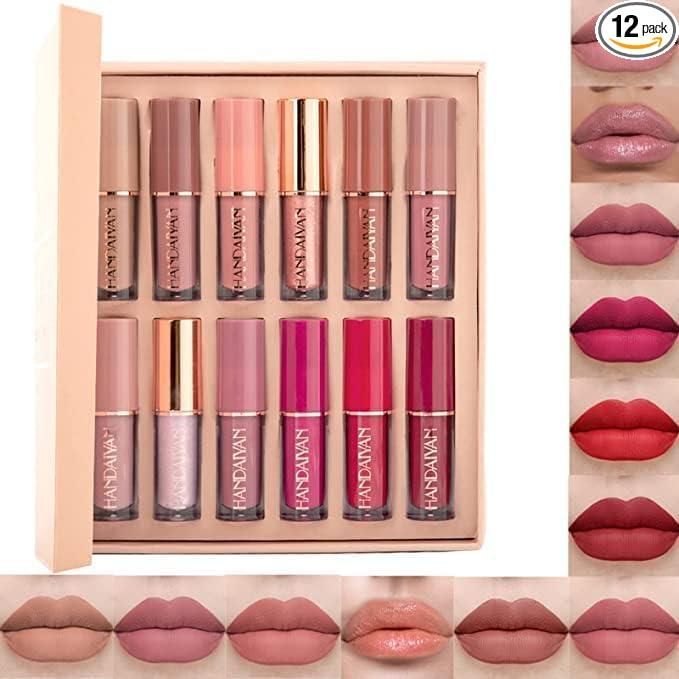 12Pcs Velvet Matte Liquid Lipstick Set 🎨💄