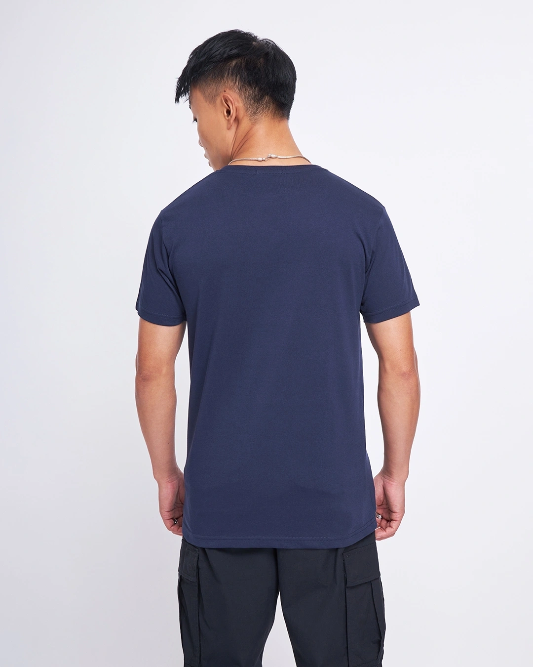 Pack of 3 Plain Regular fit Tshirt - Black, White & Navy Blue