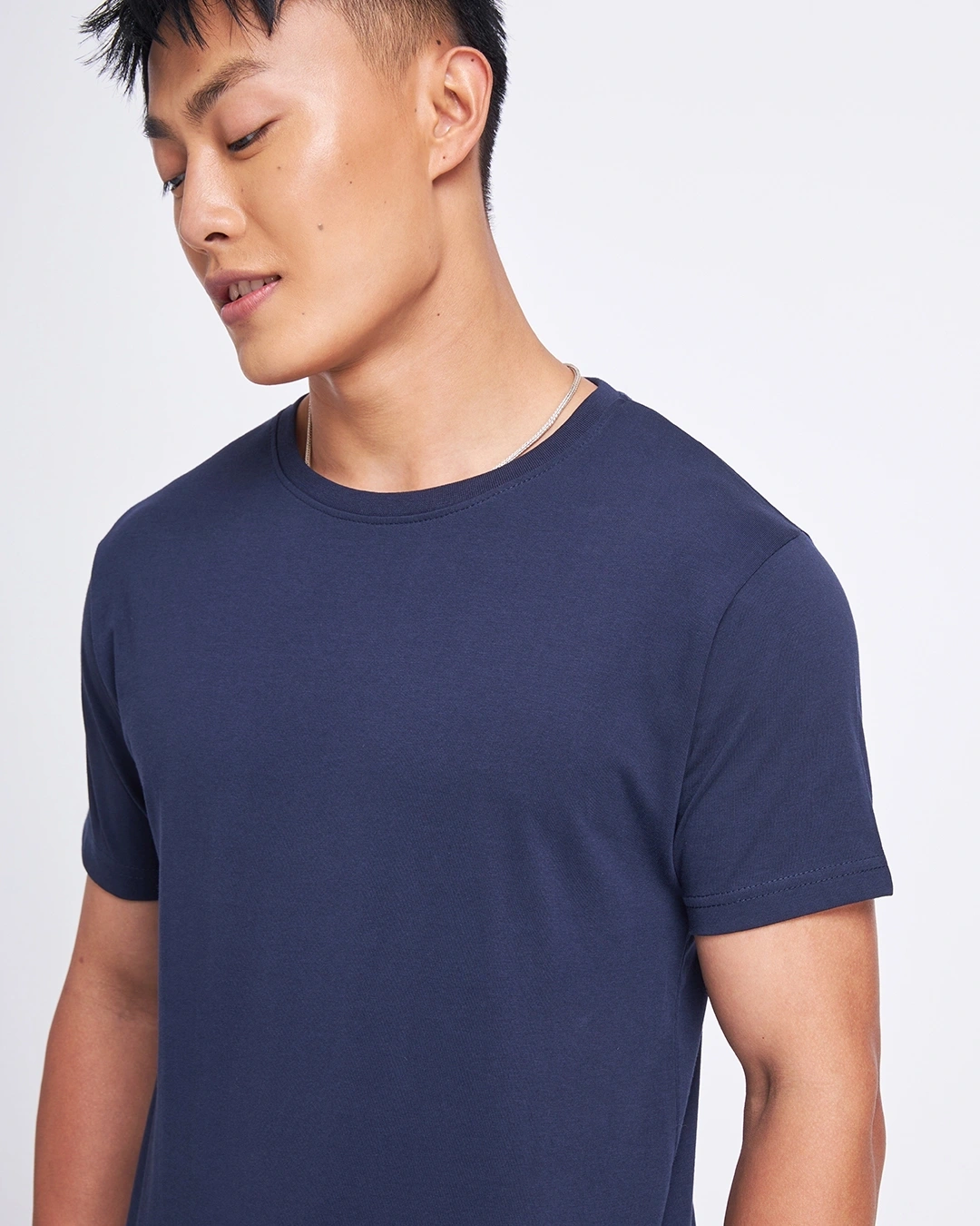 Pack of 3 Plain Regular fit Tshirt - Black, White & Navy Blue